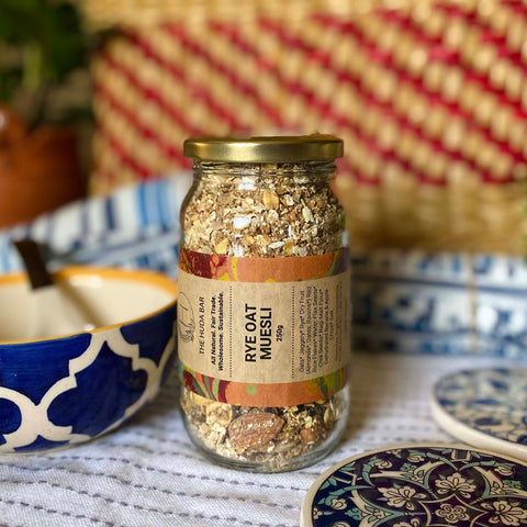 Rye Oat Muesli (with Almond & Banana) (Vegan-friendly)