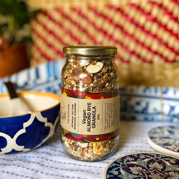 Almond Rye Granola (with Banana & Apple) (Vegan)
