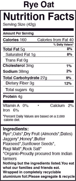 Granola Bars: Multigrain Rye Oat